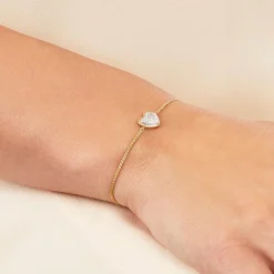 Armband Herz aus 585er Gold mit Diamanten BDB0008-14KGSL