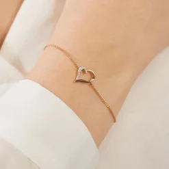 Armband Herz aus 14K Roségold mit Diamanten BDB0009-14KRSL
