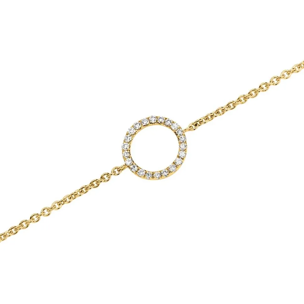 Armband Kreis für Damen aus 14K Gold mit Diamanten BDB0014-14KG