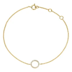 Armband Kreis für Damen aus 14K Gold mit Diamanten BDB0014-14KG