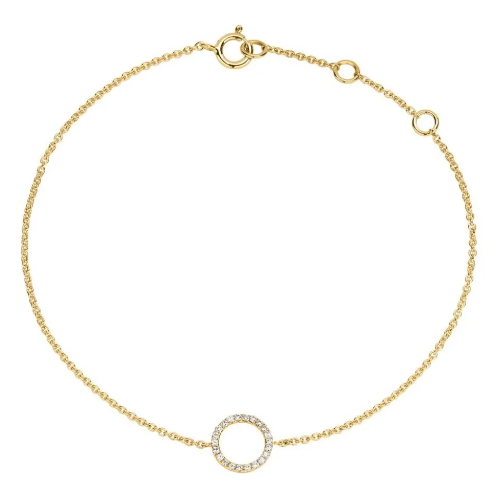 Armband Kreis für Damen aus 14K Gold mit Diamanten BDB0014-14KG