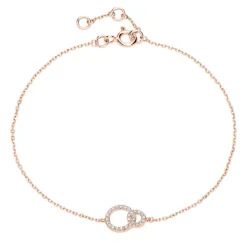 Armband Kreise aus 14K Roségold mit Diamanten BDB0010-14KRSL