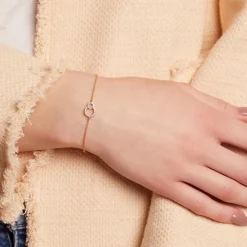 Armband Kreise aus 14K Roségold mit Diamanten BDB0010-14KRSL