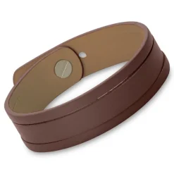 Armband mit Schlitzen Kunstleder braun LB0368SL