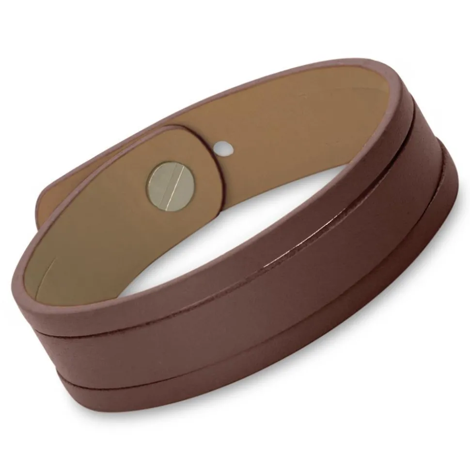 Armband mit Schlitzen Kunstleder braun LB0368SL