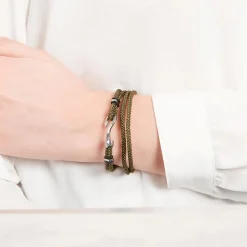 Armband Textil grün mit Hakenverschluss TXB0131