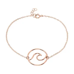 Armband Welle für Damen 925er Silber rosévergoldet LSB0023