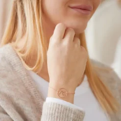 Armband Welle für Damen 925er Silber rosévergoldet LSB0023