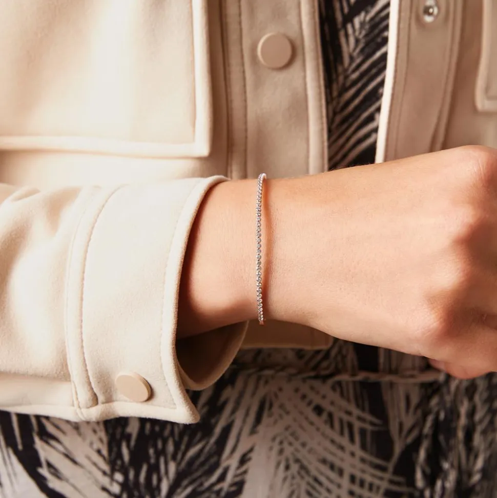 Armreif für Damen aus Roségold mit Diamanten BDB0023-RSL