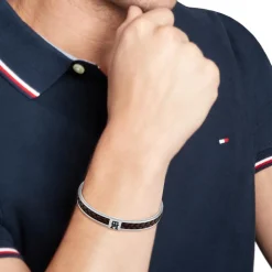 Armreif für Herren aus Edelstahl mit braunem Leder 2790489