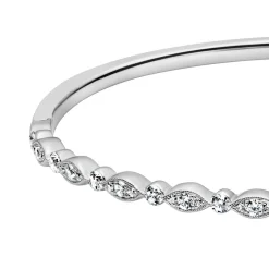 Armreif mit lab grown Diamanten, Weißgold oder Platin BDB0022LG-WSL