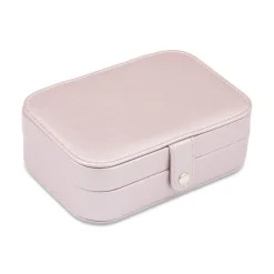 Aufbewahrung für Schmuck aus Kunstleder, rosa-metallic GET0051