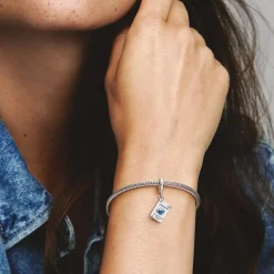 Aufklappbarer Charm Anhänger Reisepass aus 925er Silber 792680C01