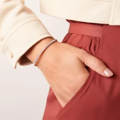 Aufklappbarer Diamantarmreif aus Roségold für Damen BDB0028-RSL