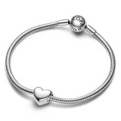 Be Love Herz Slide-Charm aus Sterlingsilber, gravierbar 793439C00