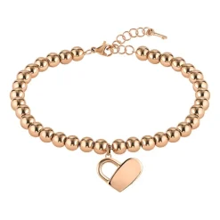 Beads Collection Gravurarmband aus Edelstahl, rosé 1580076