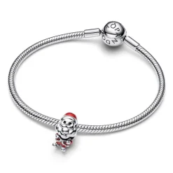 Beweglicher Weihnachtsmann Charm aus Sterlingsilber 793593C01