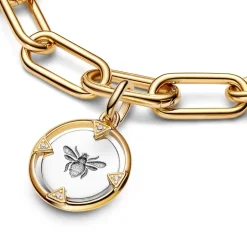 Bienen Medaillon-Charm ME, IP Gold, Zirkonia 763417C01