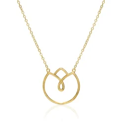 Blüten Kette für Damen aus vergoldetem Sterlingsilber LSN0033-G