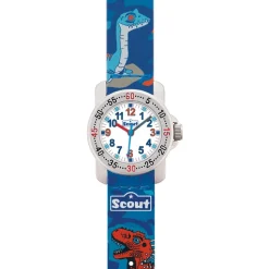 Blue Dino Quarzuhr für Jungen aus Metall und Textil 280376045