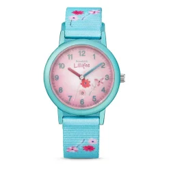 Blumen Uhr für Kinder in Türkis 2031757