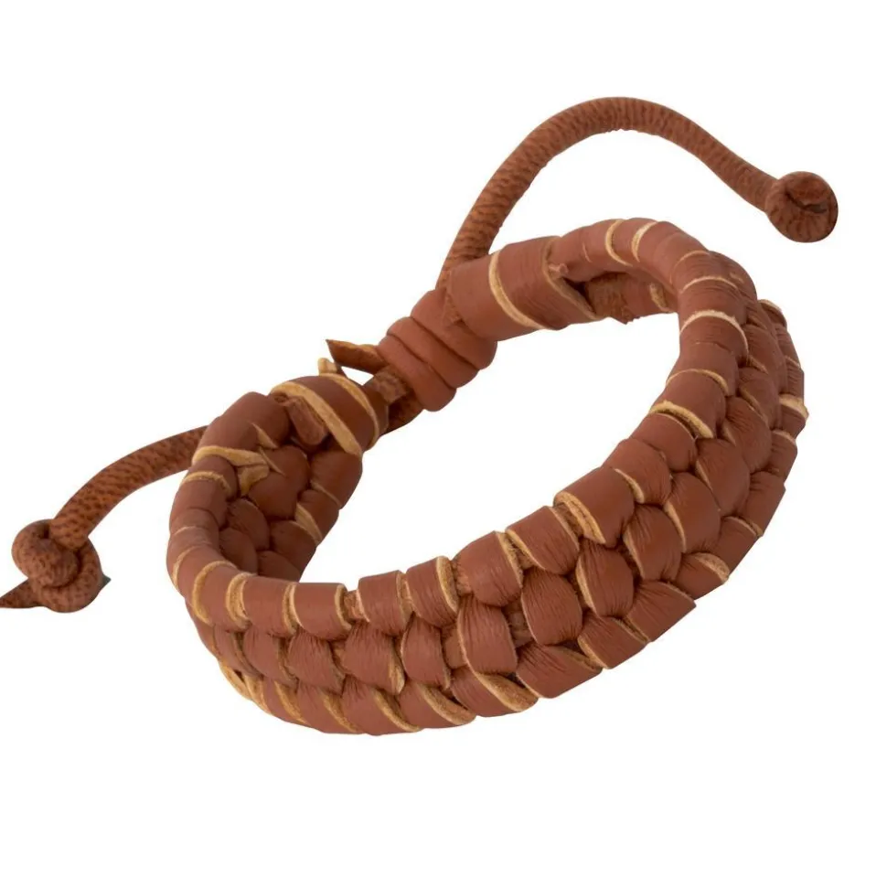 Braunes Lederarmband mit Schnürverschluss LB0182