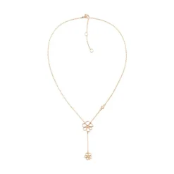 Casual Damenkette Blüten aus Edelstahl, rosévergoldet 2780368