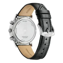 Chronograph für Herren aus Edelstahl, schwarzes Leder CA4630-02A