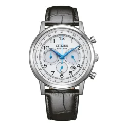 Chronograph für Herren aus Edelstahl, schwarzes Leder CA4630-02A
