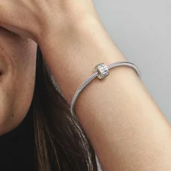 Clip Charm Herzen aus 925er Silber mit Zirkonia 792235C01