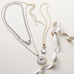 Clip&Mix Damen Halskette aus vergoldetem Edelstahl 021588