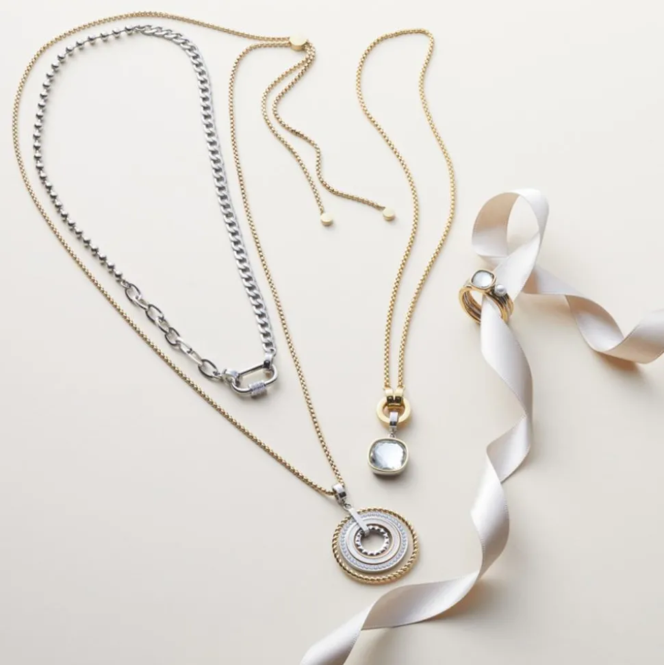 Clip&Mix Damen Halskette aus vergoldetem Edelstahl 021588