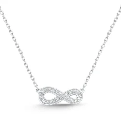 Collier 585er Weißgold 8 Diamanten 0,024 ct. DN0052