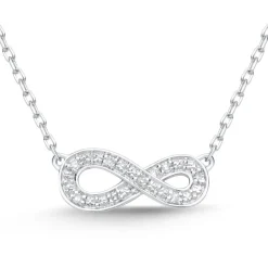 Collier 585er Weißgold 8 Diamanten 0,024 ct. DN0052