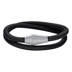 Conic Wrap Armband aus schwarzem Nylon, zweireihig PH002785