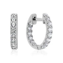 Creolen aus Weißgold oder Platin mit Labor Brillanten BDE0062LG-WSL