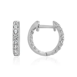 Creolen aus Weißgold oder Platin mit Labor Brillanten BDE0062LG-WSL