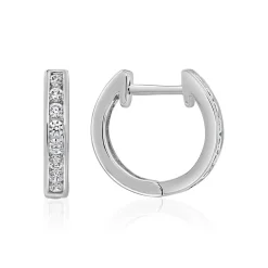 Creolen aus Weißgold oder Platin mit Lab Diamanten BDE0055LG-WSL