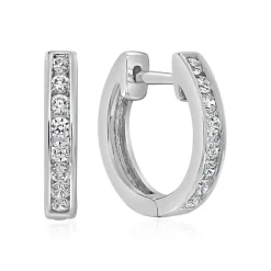 Creolen aus Weißgold oder Platin mit Lab Diamanten BDE0055LG-WSL