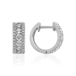 Creolen aus Weißgold oder Platin mit Lab Brillanten BDE0060LG-WSL