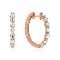 Creolen für Damen aus Roségold mit Lab Grown Brillanten BDE0050LG-RSL