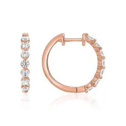 Creolen für Damen aus Roségold mit Lab Grown Brillanten BDE0050LG-RSL