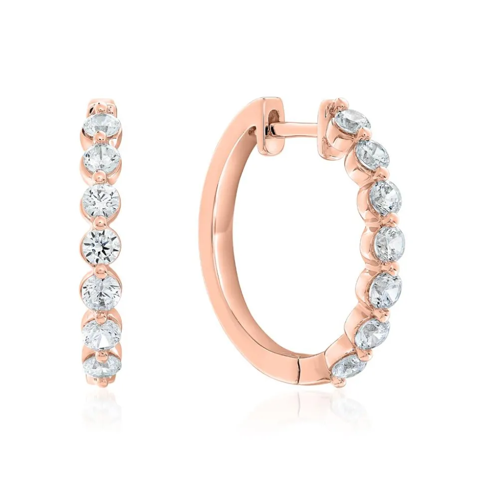 Creolen für Damen aus Roségold mit Brillanten BDE0050-RSL