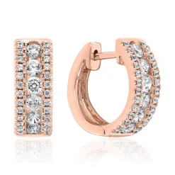 Creolen für Damen aus Roségold mit Lab Grown Brillanten BDE0060LG-RSL