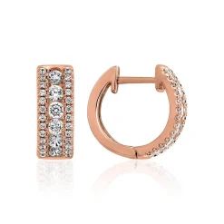 Creolen für Damen aus Roségold mit Lab Grown Brillanten BDE0060LG-RSL