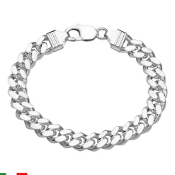 Cuban Panzerarmband aus 925er Silber, 10 mm, OVA PA0100-OVA