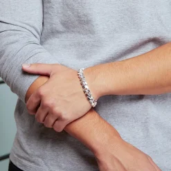 Cuban Panzerarmband aus 925er Silber, 10 mm, OVA PA0100-OVA