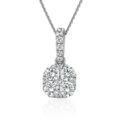 Damen Anhänger aus Weißgold oder Platin mit Diamanten BDP0050-WSL