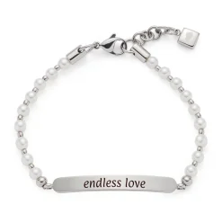 Damen Armband Alba aus Edelstahl mit Perlen 019578