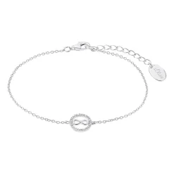 Damen Armband Infinity aus 925er Silber mit Zirkonia 2032571